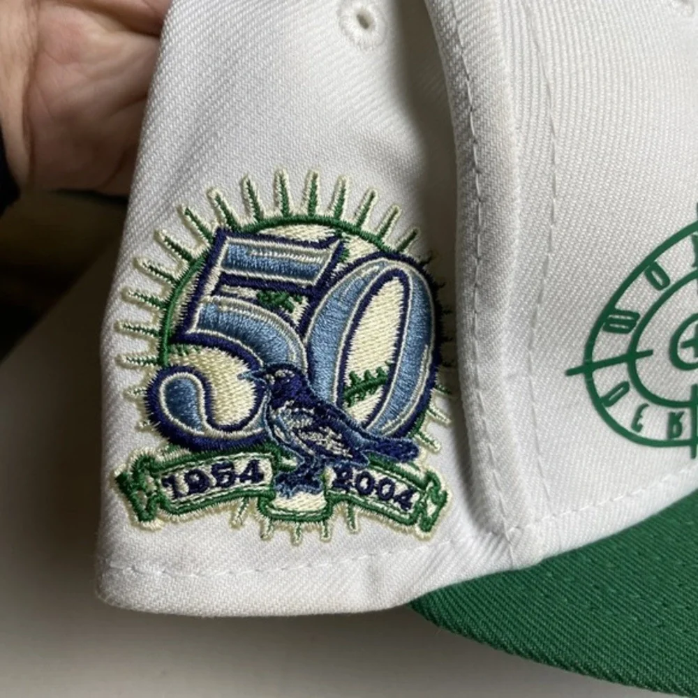 New Era‎ 59FIFTY Baltimore Orioles Fitted Hat 8 Green White Baby Blue UV